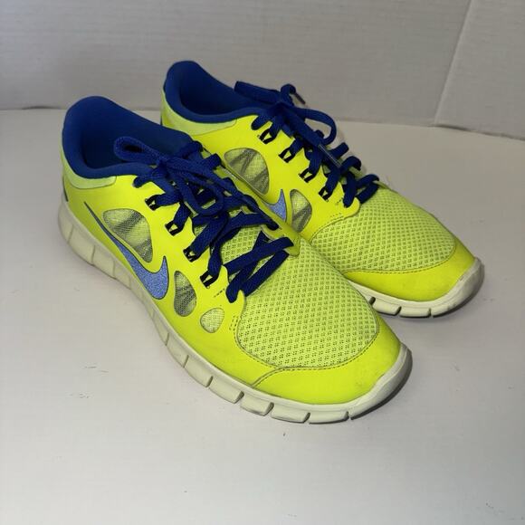Nike Free 5.0 (GS)unisex Size 7Youth Sneakers Yellow Blue - Picture 1 of 6
